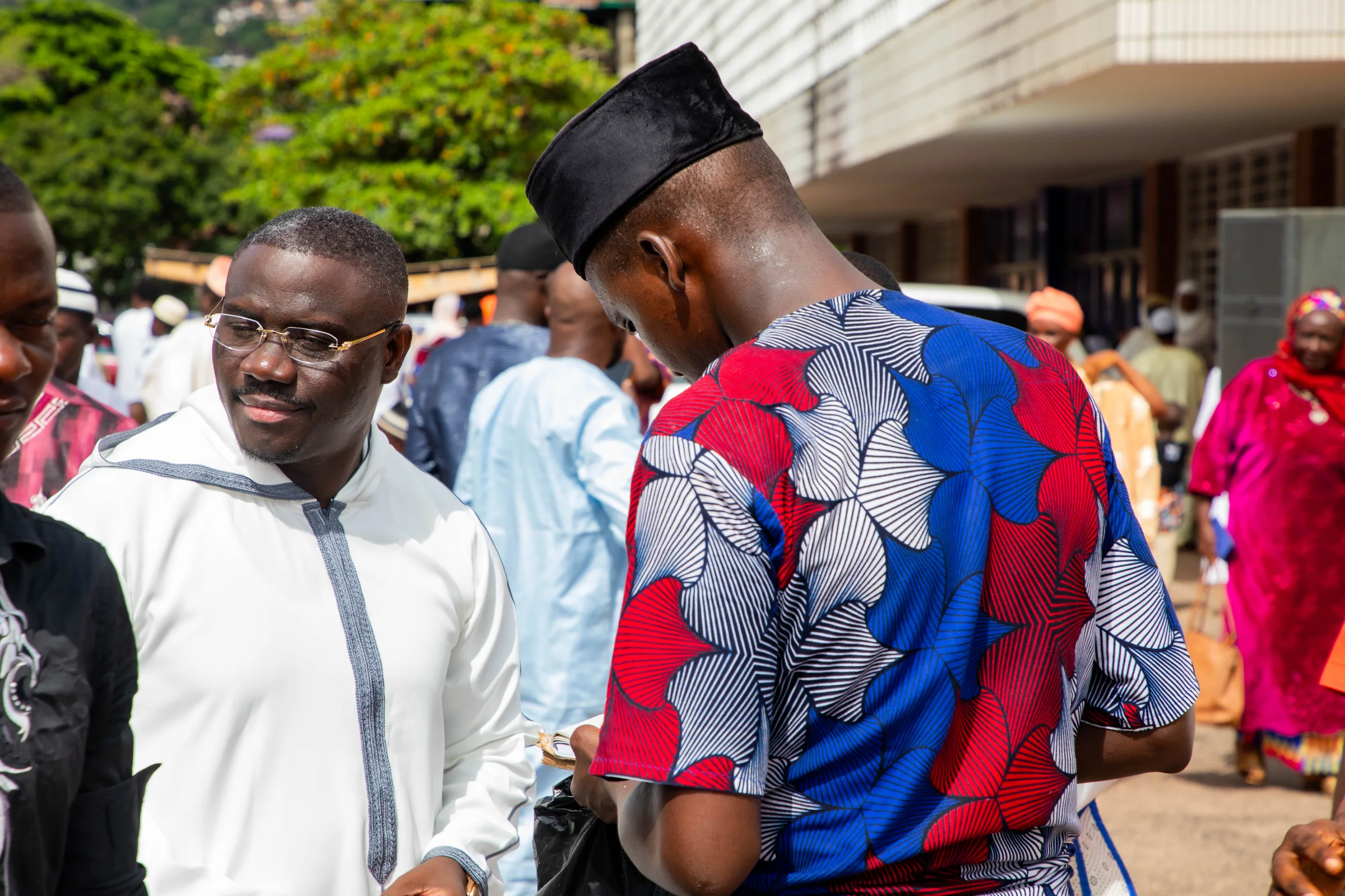 Alhaji Abu Sesay at a community gathering